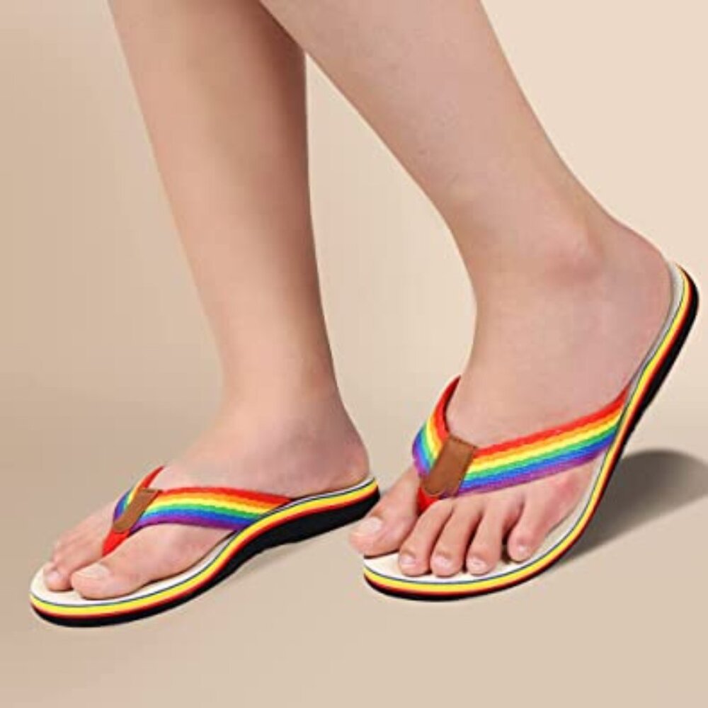 Thick Cushion Footbed Flip Flops for Women